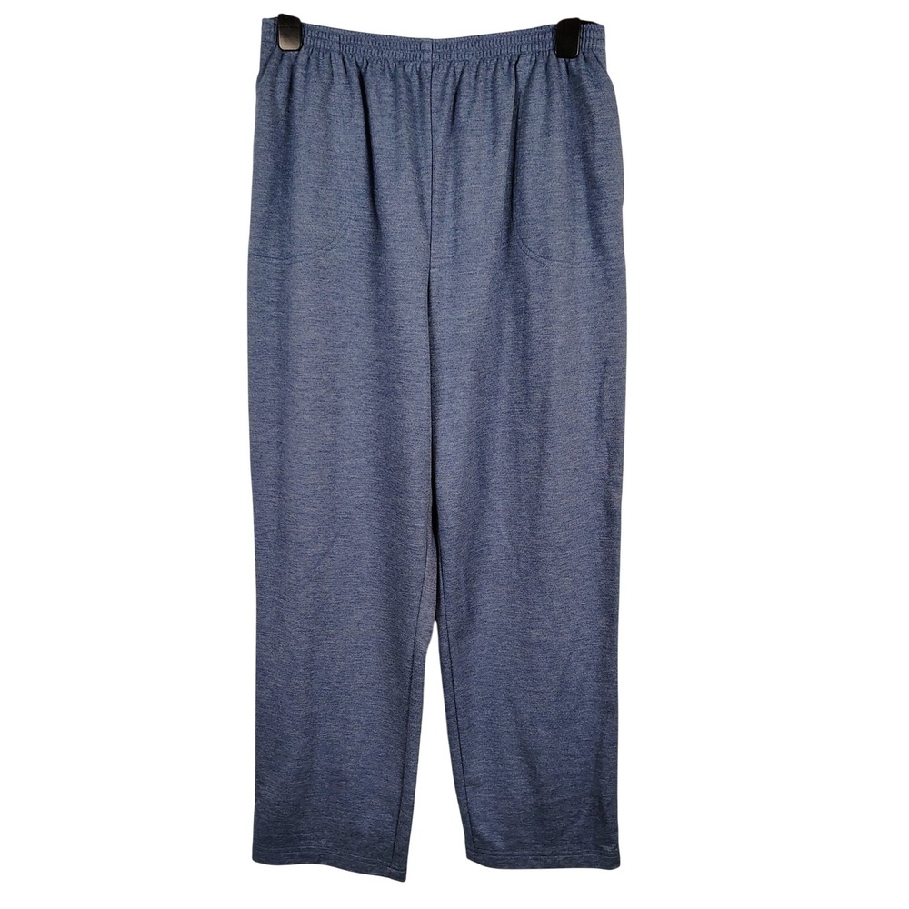 NWT Alfred Dunner Womens SZ 16 Pull On Pants Blue Heathered Cotton Normcore